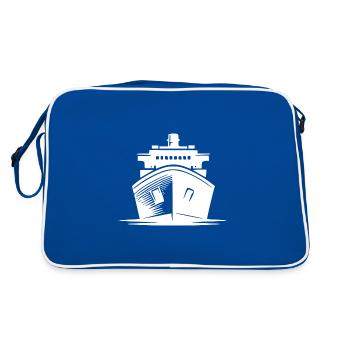 Model Ship Boat Builder Freighter - Retro Bag - blue/white - Back