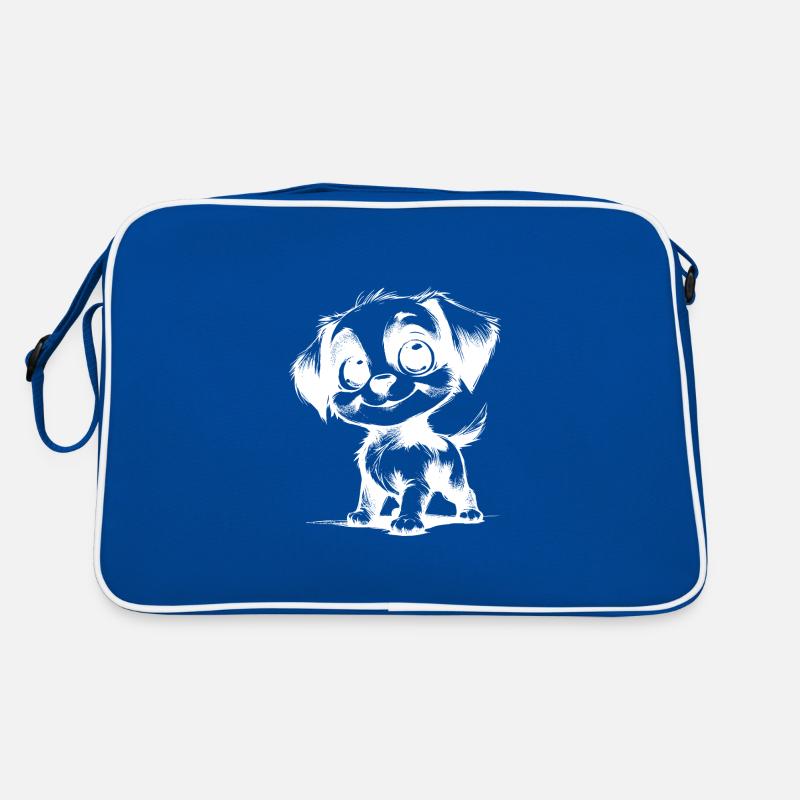 Petit chien mignon avec de grands yeux Sac Retro