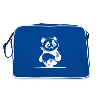 Panda Kids Baby Cuddly Bear - Retro Bag - blue/white - Back
