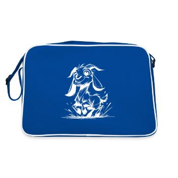 Petits enfants chèvre petite chèvre sautillante - Sac Retro - bleu/blanc - Dos