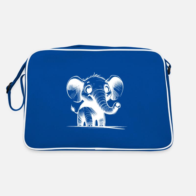 Mignon bébé éléphant avec de grandes oreilles Sac Retro