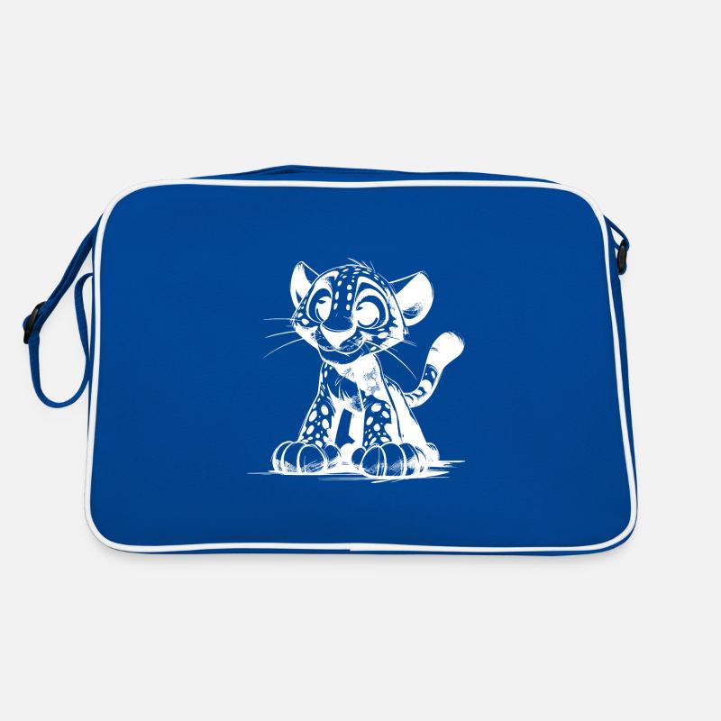 Funny Kids Leopard Drawing Retro Bag