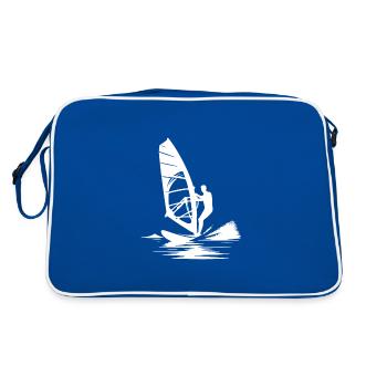 Surf technique with wind power, wind and sea breeze - Retro Bag - blue/white - Back