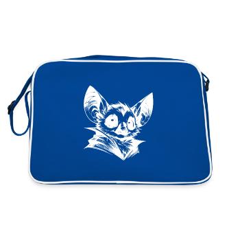 Mignon Chauve-souris Bébé Enfants Crayon Croquis - Sac Retro - bleu/blanc - Dos