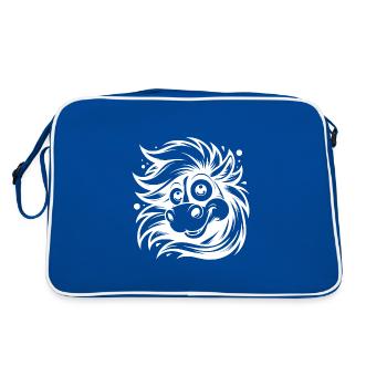 Drôle de cheval avec de grands yeux - Sac Retro - bleu/blanc - Dos