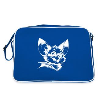 Chauve-souris rieuse bébé vampire dessin - Sac Retro - bleu/blanc - Dos