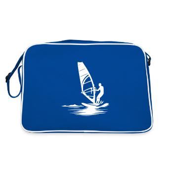 Windsurfer Surf Training Water and Wind - Retro Bag - blue/white - Back