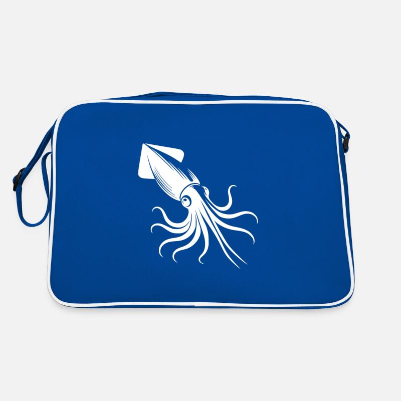 Cuddly Giant Arrow Squid Tattoo Diver Style Retro Bag