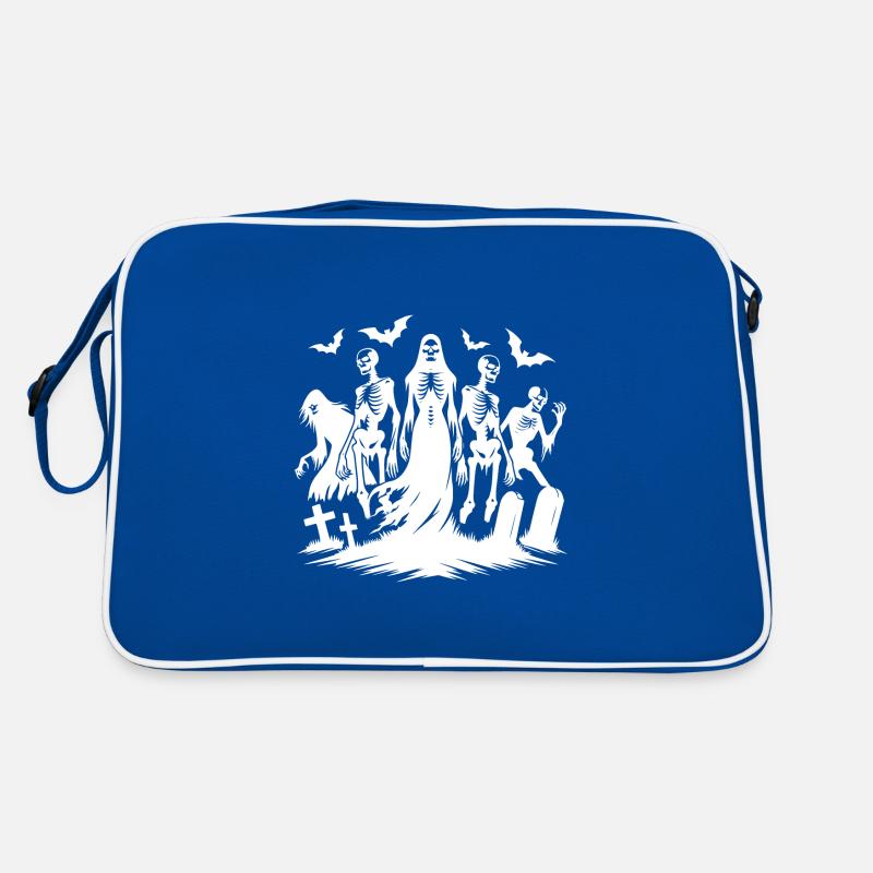 Halloween Night Zombie Cemetery Group Retro Bag