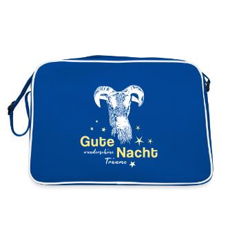 Mouton bélier bonne nuit - Sac Retro - bleu/blanc - Dos