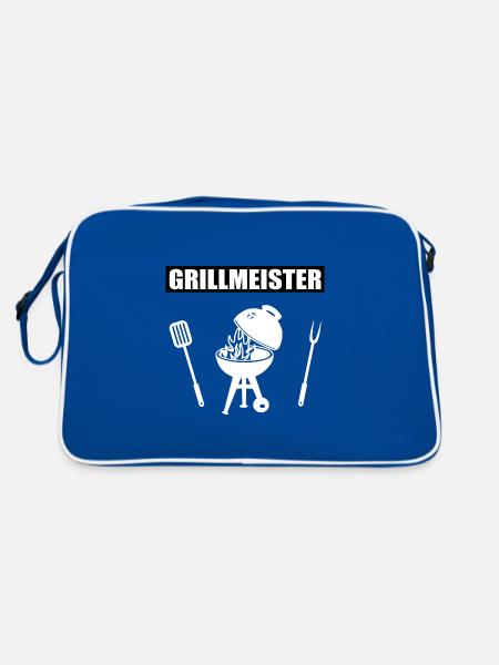 BBQ - Retro Tasche - Blau/Weiß