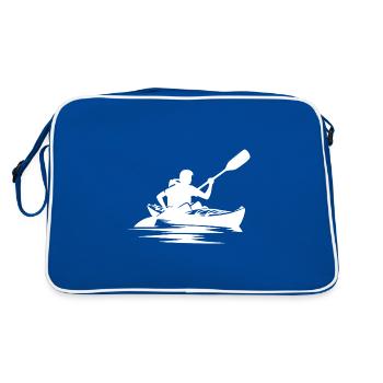 Kayak de rivière Bateau Équipement de relaxation - Sac Retro - bleu/blanc - Dos