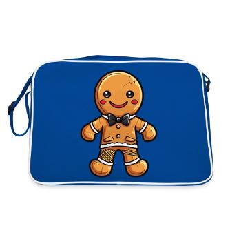 Biscuit au pain d’épice Cuisson de Noël - Sac Retro - bleu/blanc - Dos