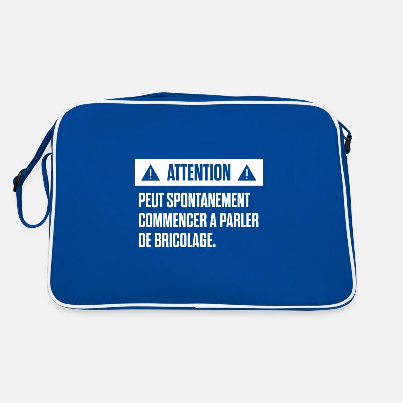 Peut spontanément commencer à parler de bricolage - Sac Retro - bleu/blanc