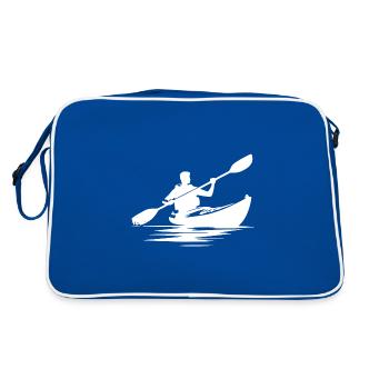 Bateau kayak maniable pour les excursions en kayak - Sac Retro - bleu/blanc - Dos
