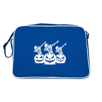 Effrayant Enfants Halloween Dabbing Squelettes - Sac Retro - bleu/blanc - Dos