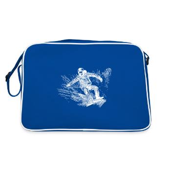 Snowboarding Ride Style Deep Snow Snowboard Move - Retro Bag - blue/white - Back