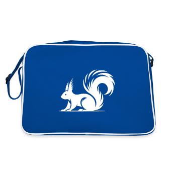 Swift Squirrel Encre Style Dessin - Sac Retro - bleu/blanc - Dos