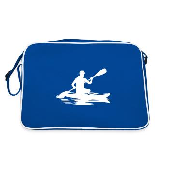 Randonnée en kayak sur le lac et la rivière - Sac Retro - bleu/blanc - Dos