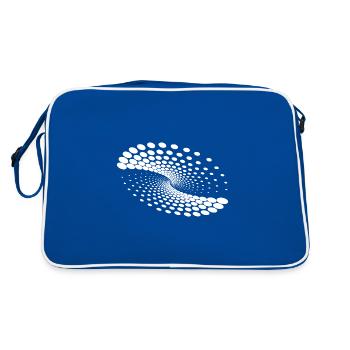 Twisted Whirlpool Spiral Planet Formation - Retro Bag - blue/white - Back
