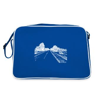 Lonely romantic road to nowhere - Retro Bag - blue/white - Back