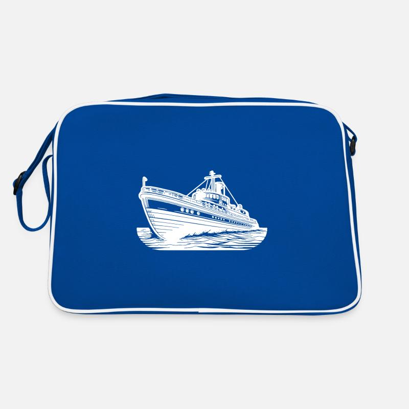 Schnittiges Hochseeschiff Kutter Schlepper Retro Tasche