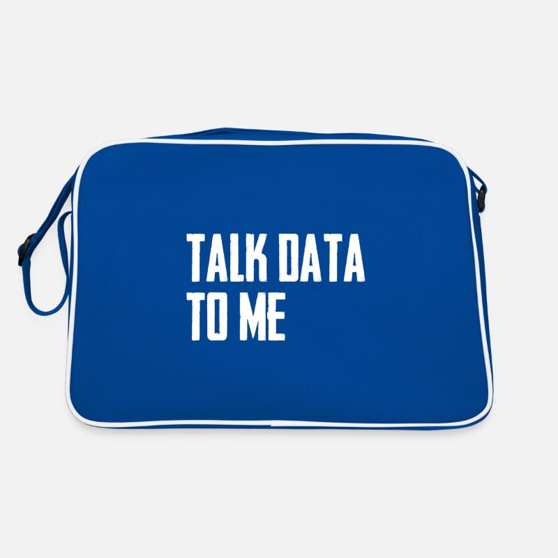 Talk data to me Datenwissenschaft Informatik - Retro Tasche - Blau/Weiß