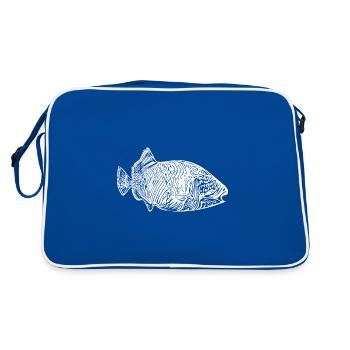 Baliste style vintage - Sac Retro - bleu/blanc - Dos