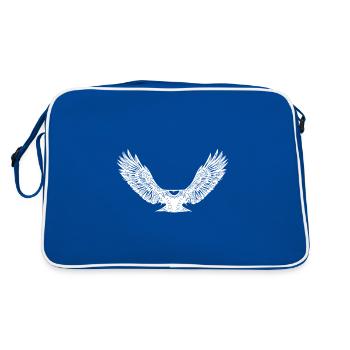 Des aigles en vol pour les fauconniers et les amoureux des oiseaux - Sac Retro - bleu/blanc - Dos