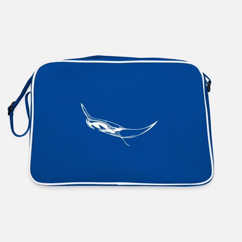 Eleganter schwimmender Mantarochen Retro Tasche