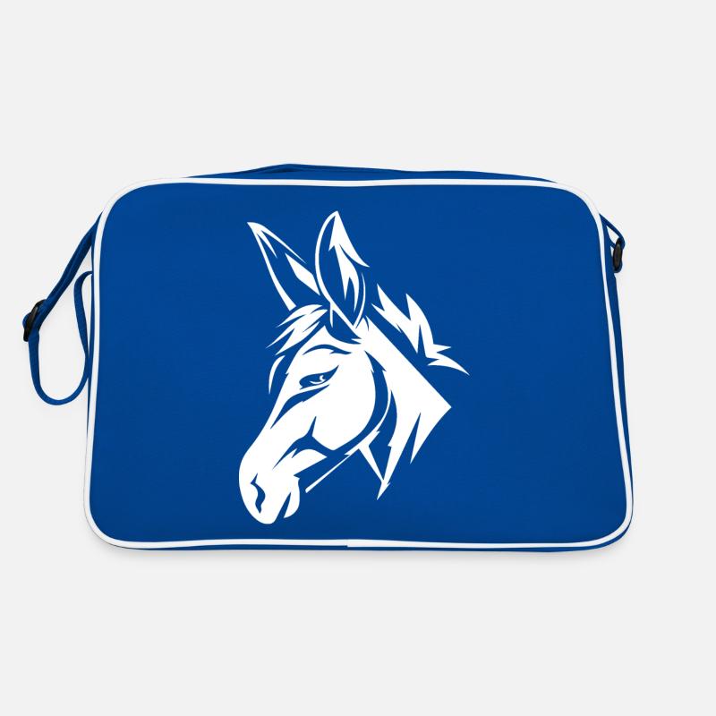 Esel - Retro Tasche - Blau/Weiß