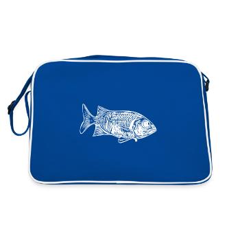 Poisson soldat vintage - Hussar Fish Fan - Sac Retro - bleu/blanc - Dos