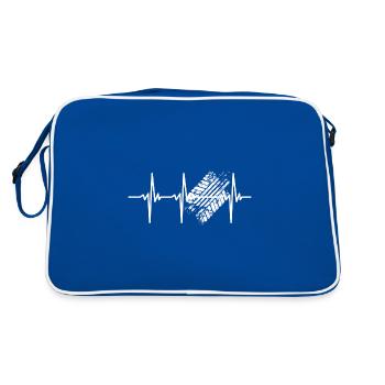 Heartbeat for tyre tread and speed - Retro Bag - blue/white - Back