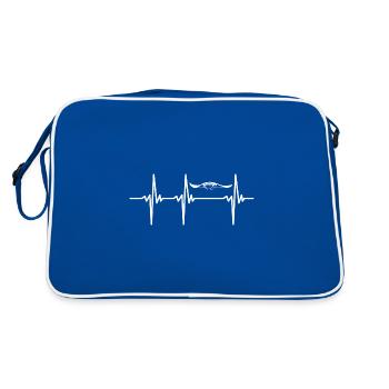 Heartbeat pour les rayons volants - Rayons manta élégants - Sac Retro - bleu/blanc - Dos