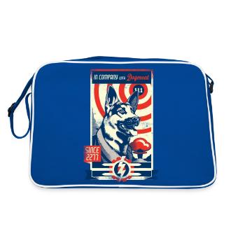 En compagnie de - Sac Retro - bleu/blanc - Dos