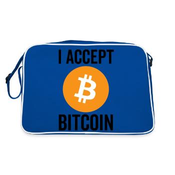 J’accepte Bitcoin - Sac Retro - bleu/blanc - Dos