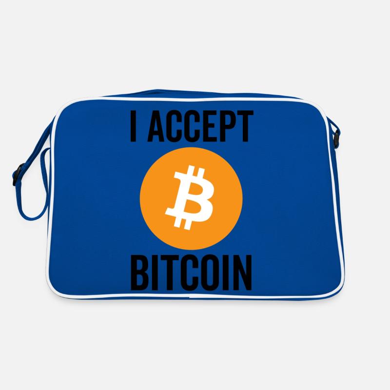 I Accept Bitcoin Retro Bag