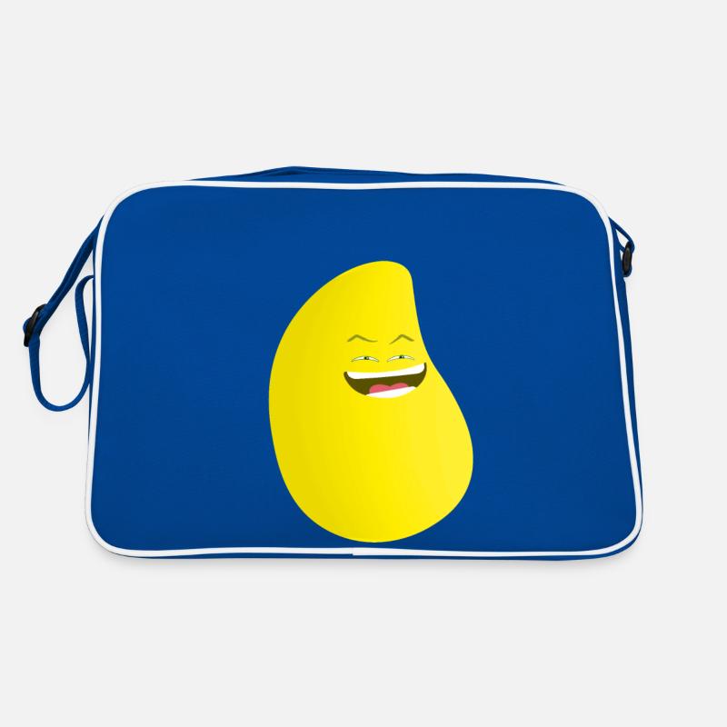 Frecher Griff - Retro Tasche - Blau/Weiß