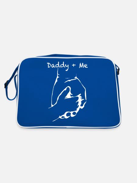 Daddyandme - Retro Tasche - Blau/Weiß