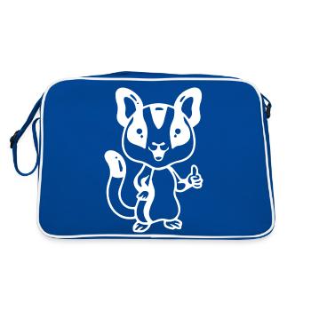 CHIEN CHAT ANIMAL DE COMPAGNIE - Sac Retro - bleu/blanc - Dos
