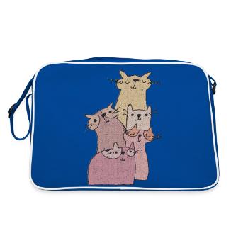Meet Cats 2 - Retro Bag - blue/white - Back