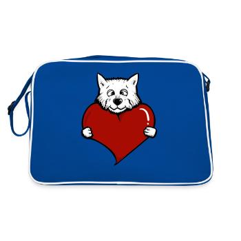 Westie - Sac Retro - bleu/blanc - Dos