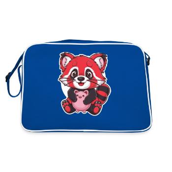 Panda Kawaii Rouge avec Tirelire - Sac Retro - bleu/blanc - Dos