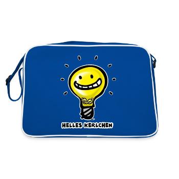Helles Kerlchen - Retro Tasche - Blau/Weiß - Hinten