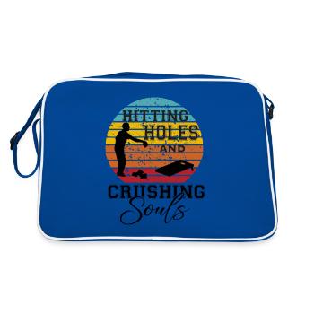 Cornhole the sport for true heroes and athletes - Retro Bag - blue/white - Back