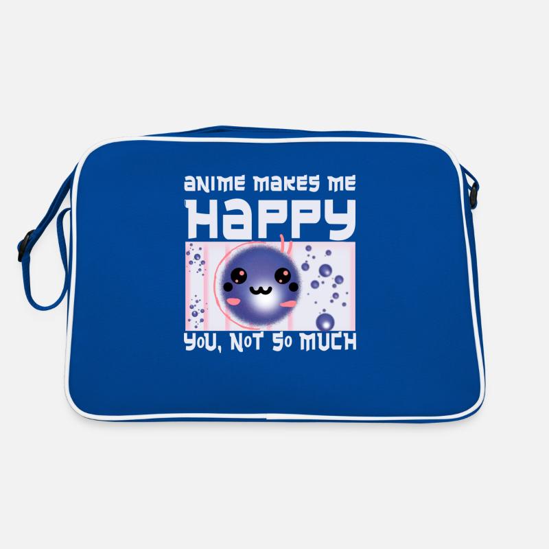 Anime makes me happy funny Retro Bag