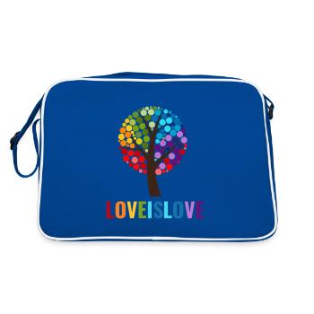 L’amour est amour - Sac Retro - bleu/blanc - Dos