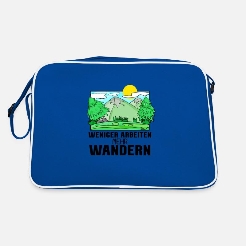 Wandern Berge Wanderer Retro Tasche