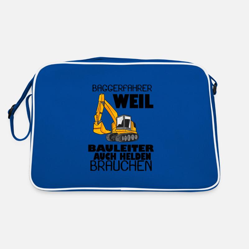 Bauleiter Held Baggerfahrer Spruch Retro Tasche