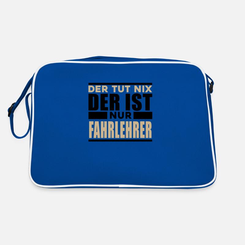 Fahrlehrer - Retro Tasche - Blau/Weiß